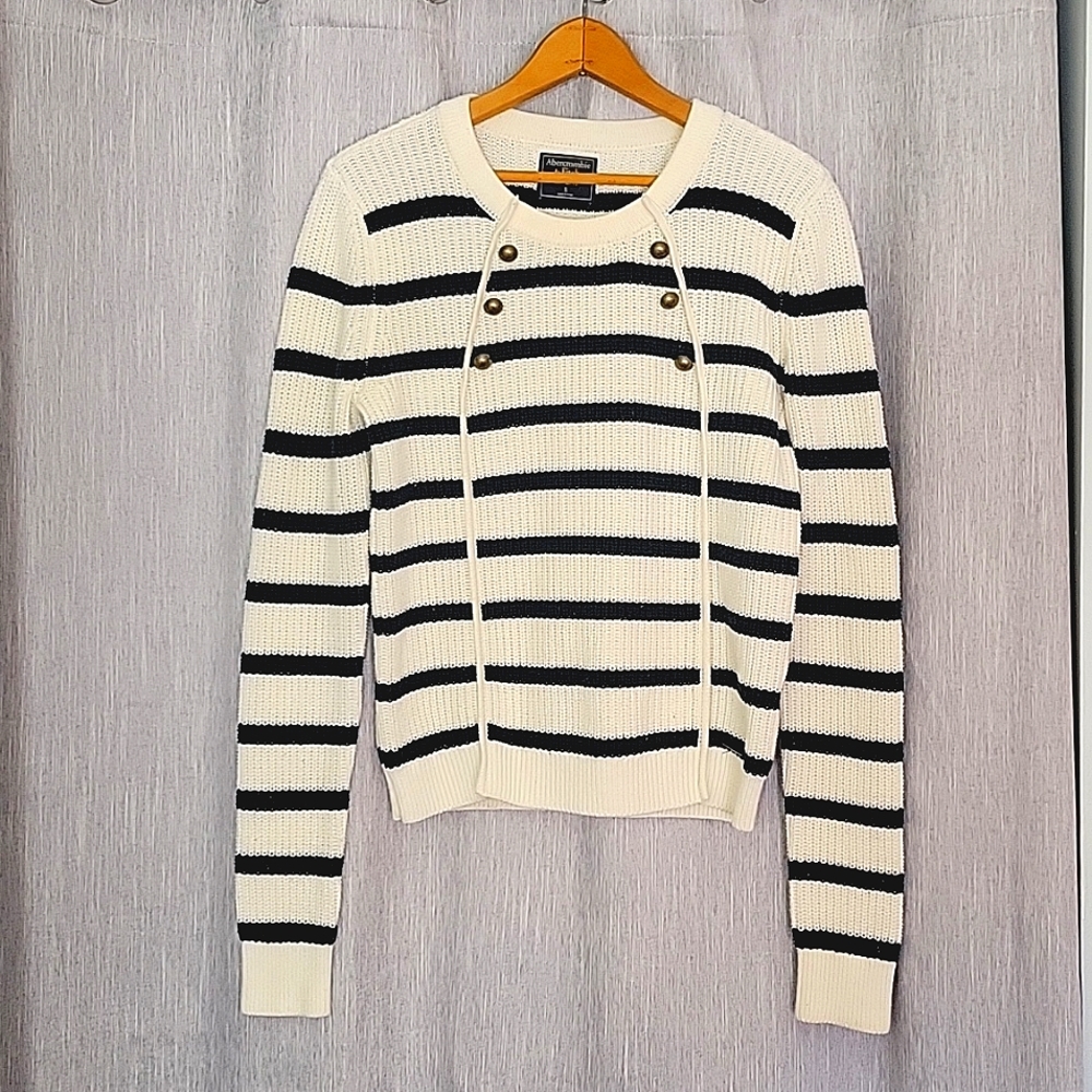 Abercrombie & Fitch Striped Sweater with buttons